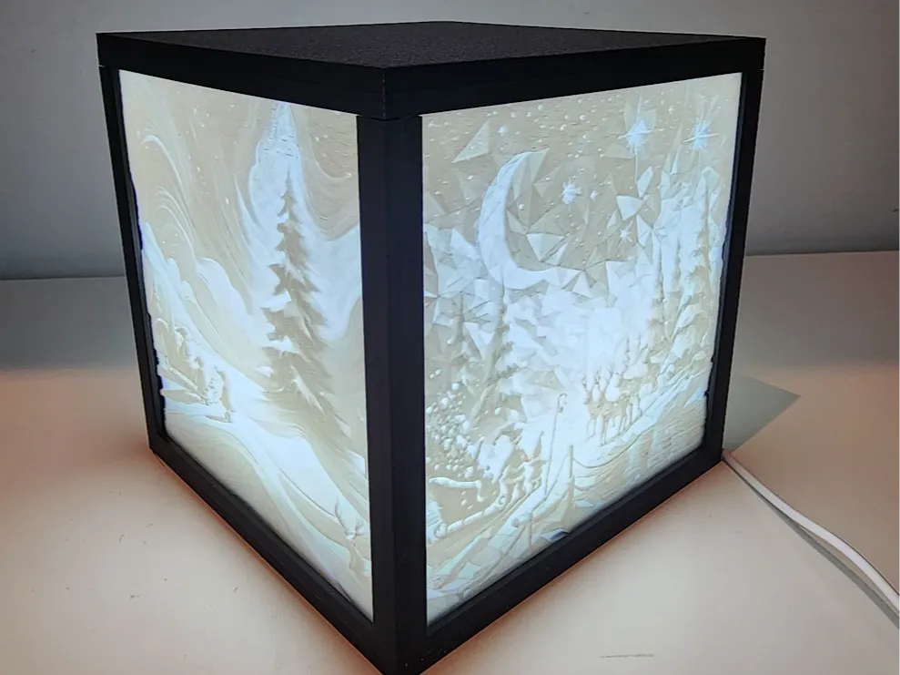 Cube Lithophane Lamp