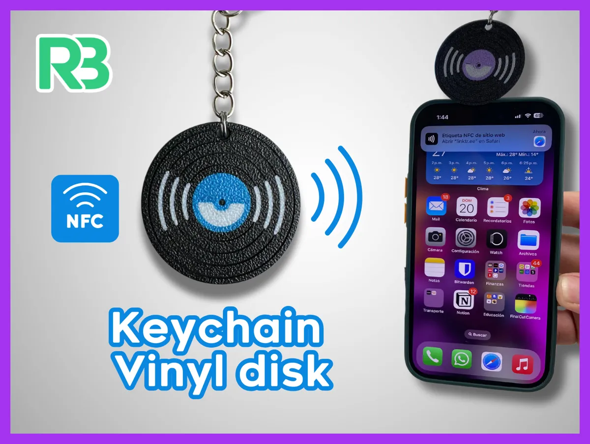 Vinyl Record NFC Keychain — photo 2