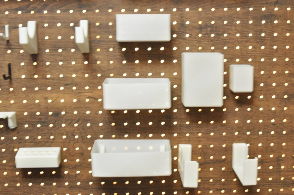 Pegboard Storage Bins (Vase Mode) — photo 2